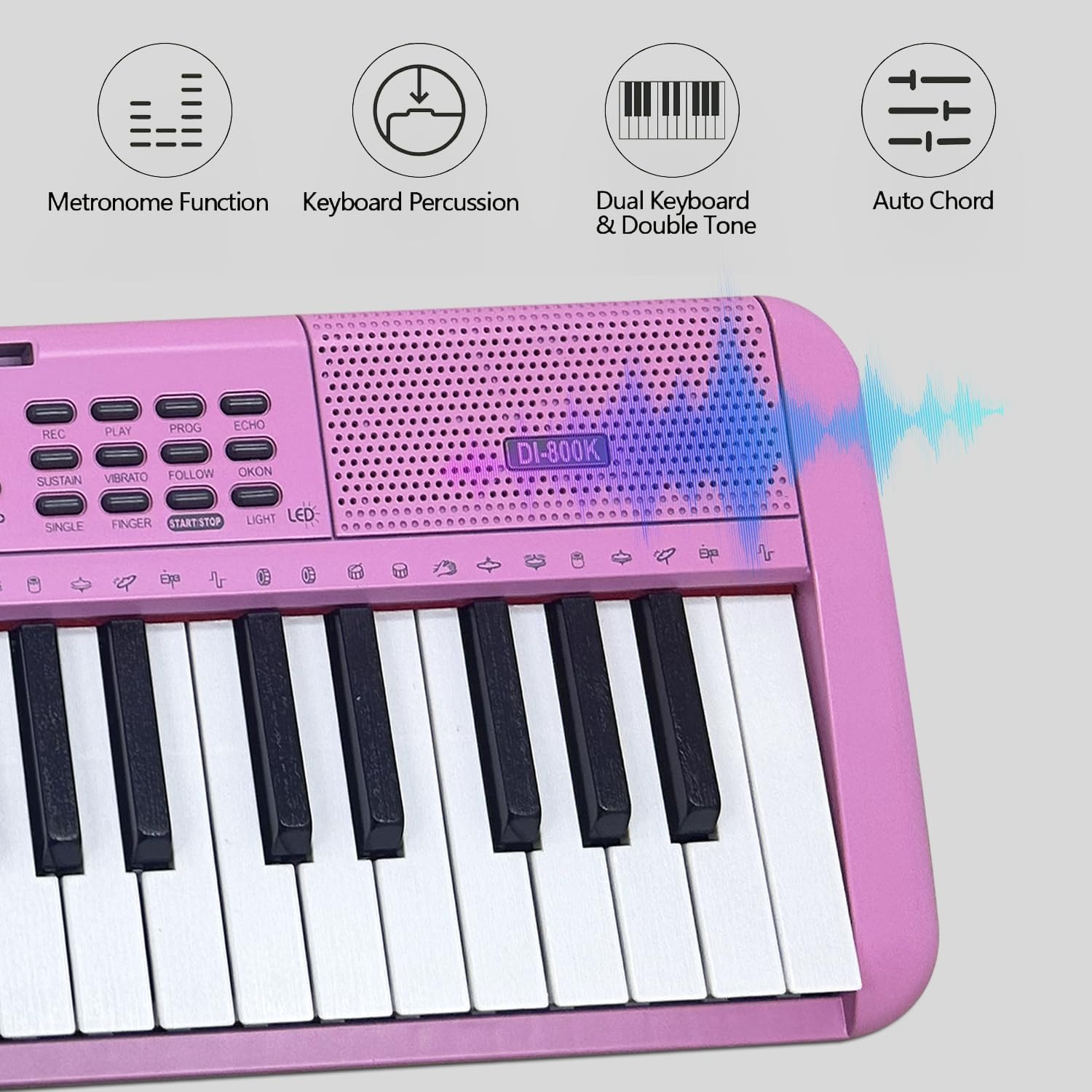 Diodonica 61-Key Lighted Beginner Keyboard Piano: image 3
