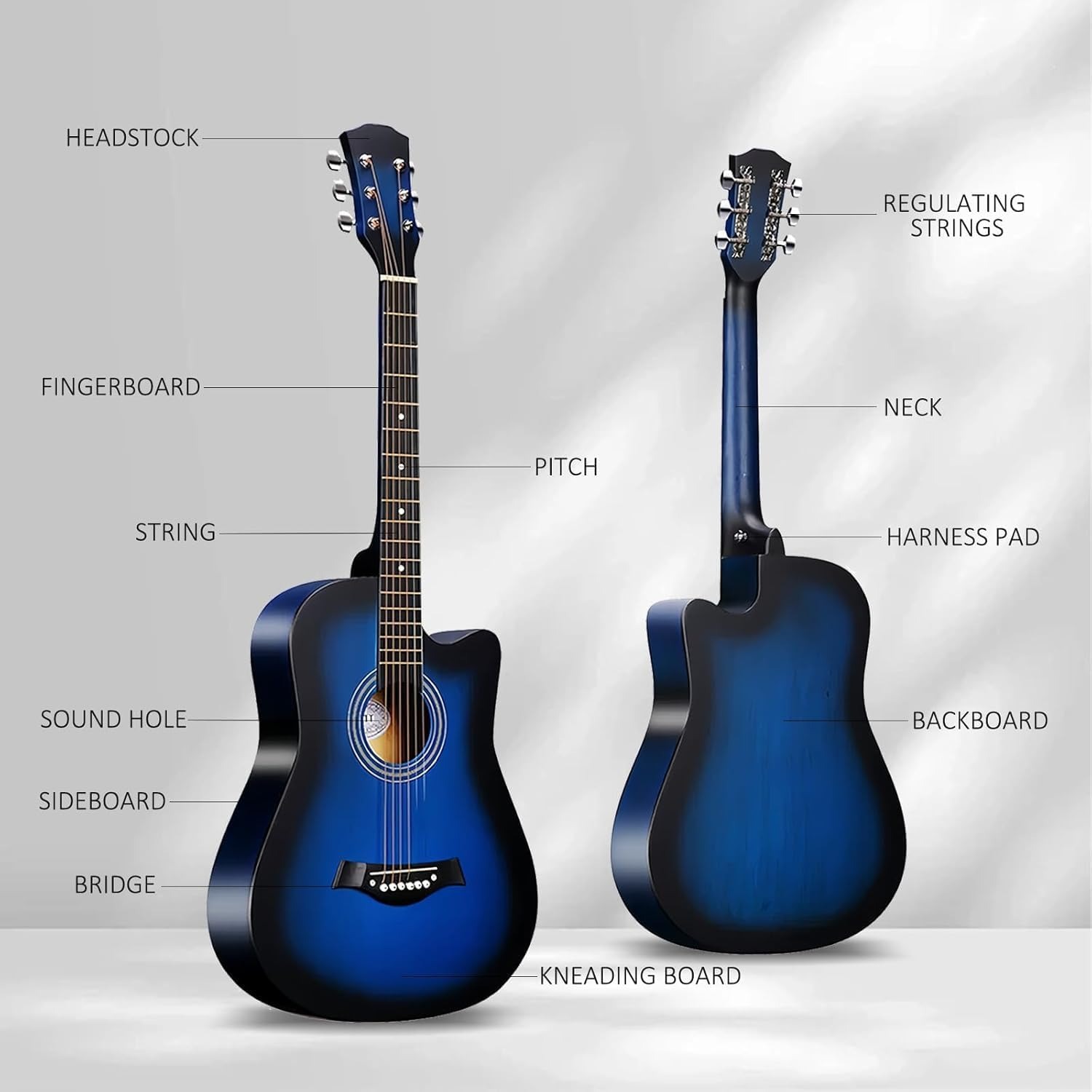 OMZZ 41-Inch Acoustic Guitar Starter Bundle