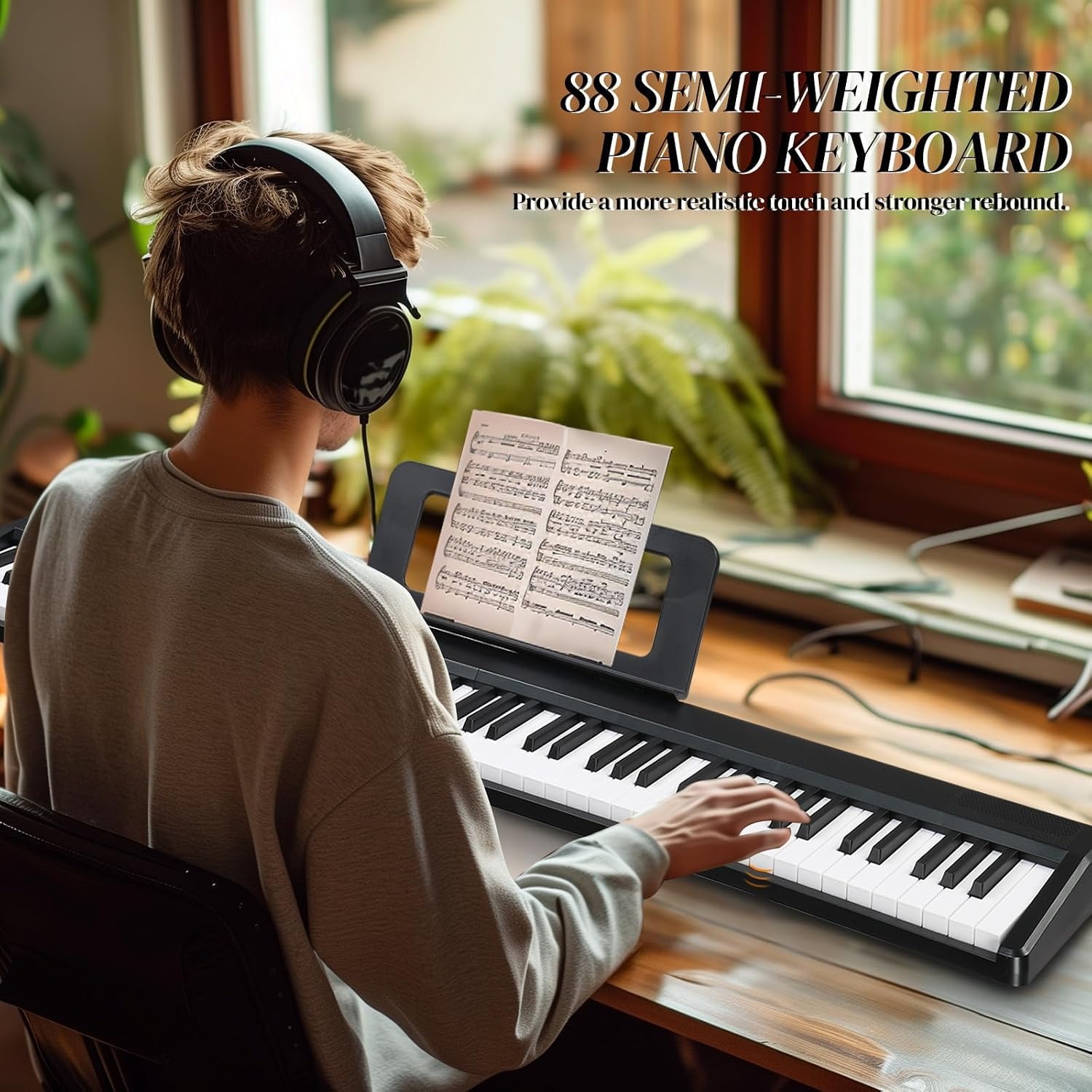 OMZZ Ryuusei 88 Foldable 88 Key Digital Piano Beginner Set