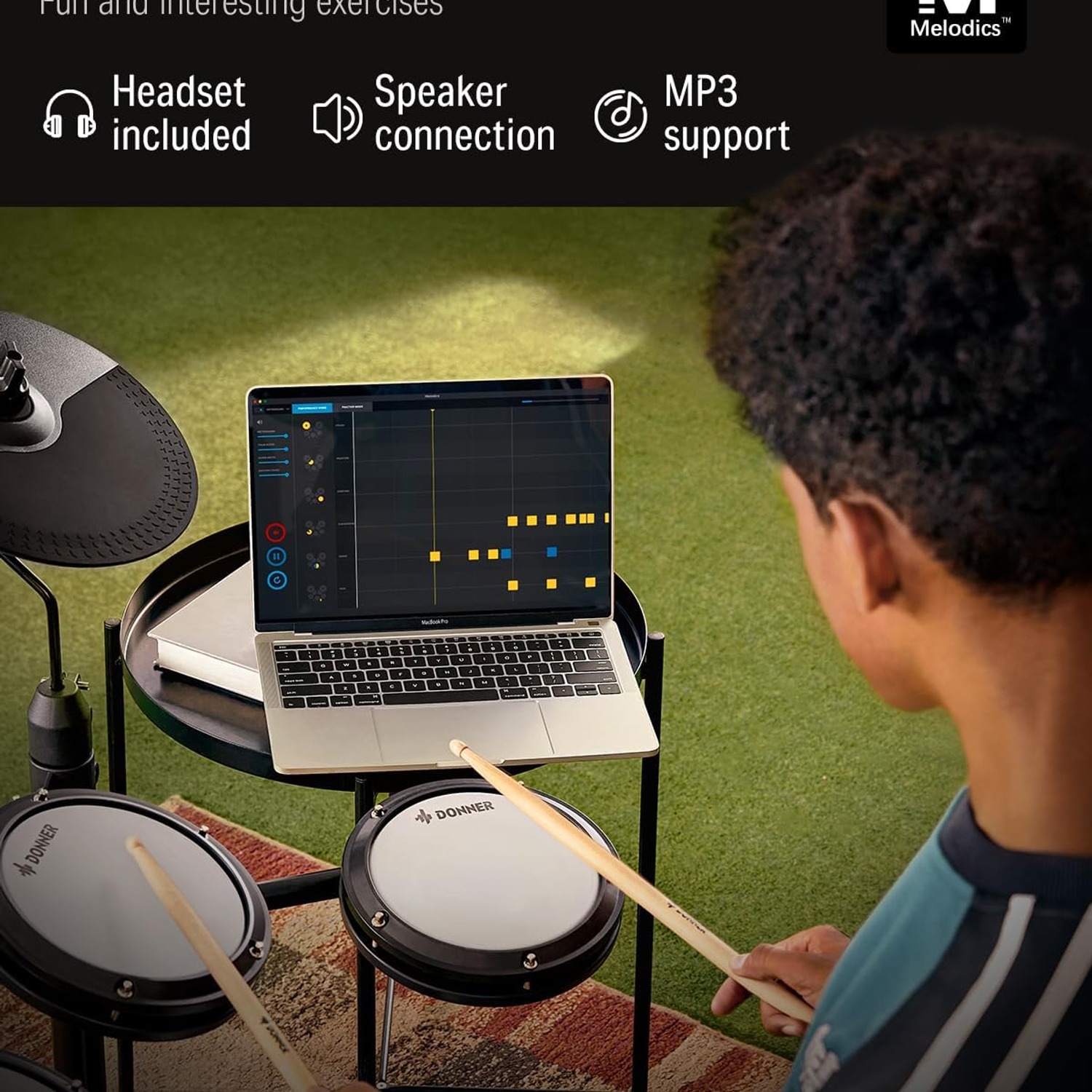 Donner DED-80 Electronic Drum Kit with Mesh Heads