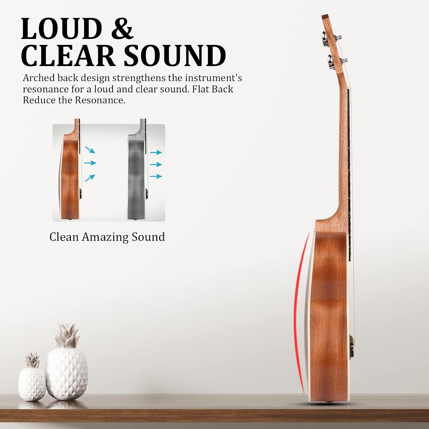 Hricane Sapele Soprano Ukulele for Kids