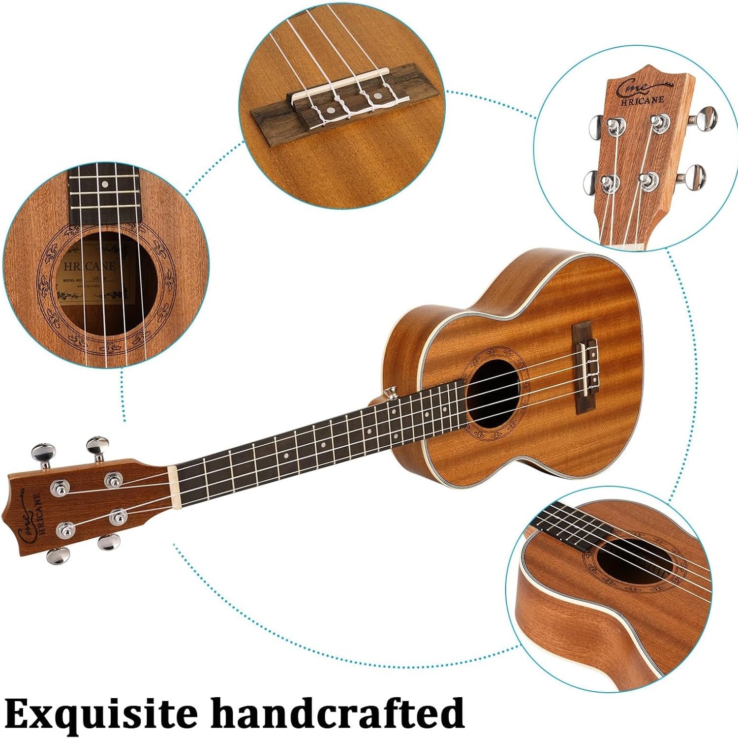 Hricane Sapele Soprano Ukulele for Kids