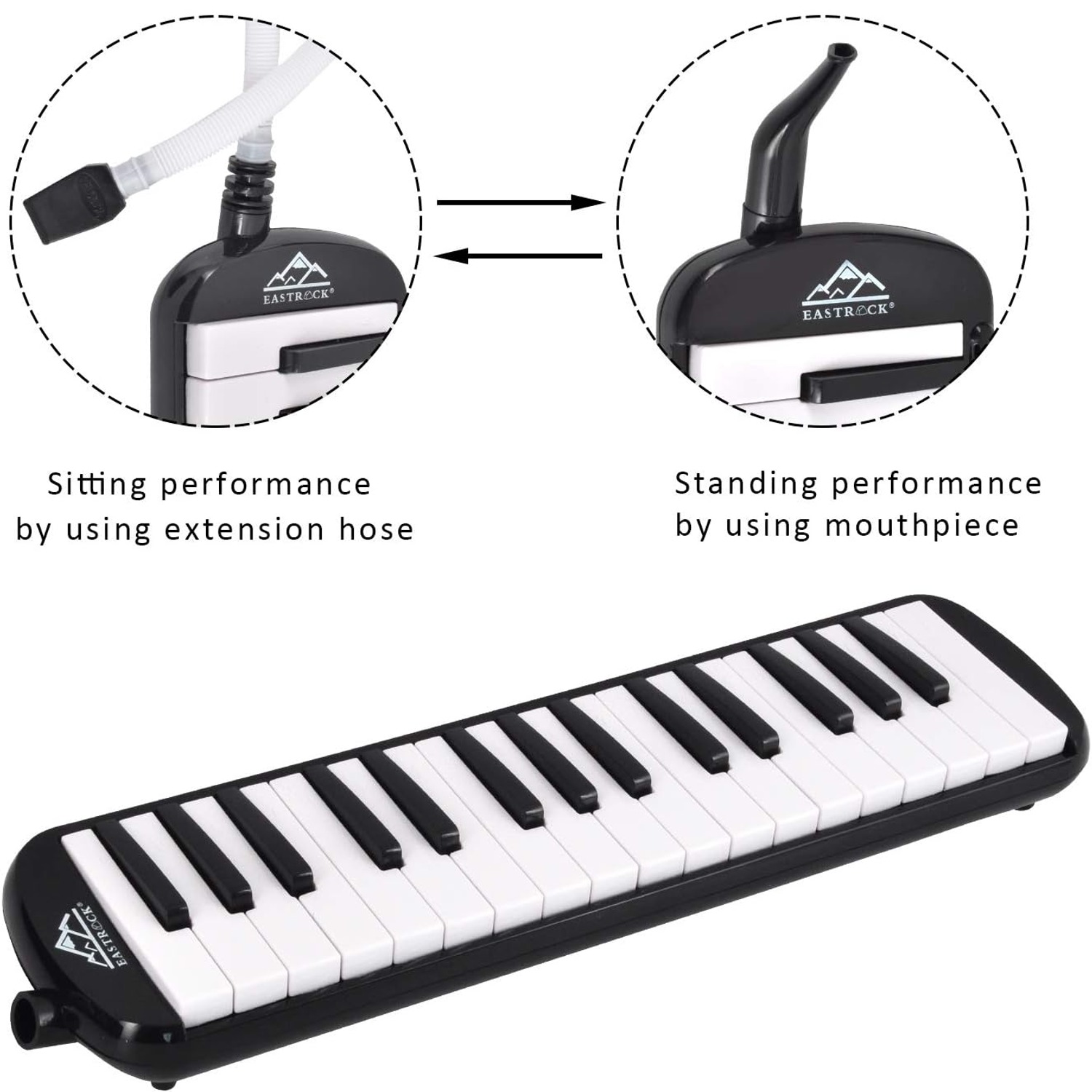 EASTROCK 32-Key Melodica Set with Hard Case